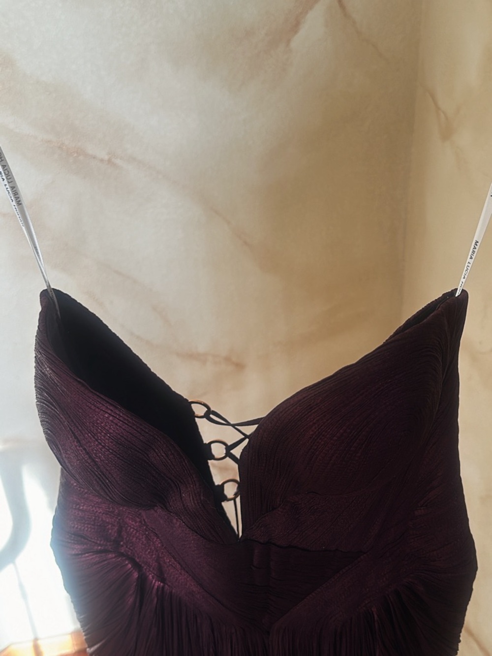 Maria Lucia Hohan Andora Pleated Strapless Gown - Picture 7 of 9